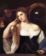 Portrait d'une femme a sa toilette TIZIANO Vecellio